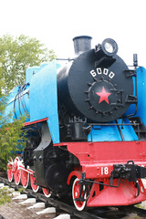 Fototapeta na wymiar Details of the metal parts of vintage railway train