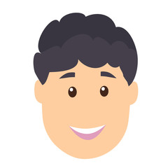 Happy man face  worker