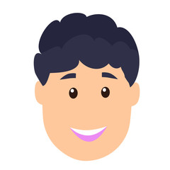 Happy man face  worker