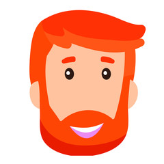 Happy man face  worker