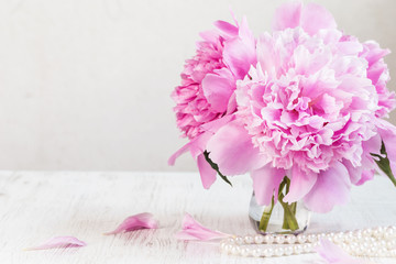 Picture with peonies