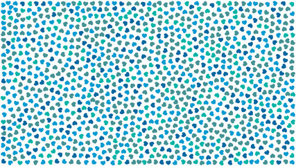 Cute hearts. Background with small hearts. Pattern with small blue hearts on white background. Template for greeting card Happy Valentines day, textile design, love concept. Vector illustration