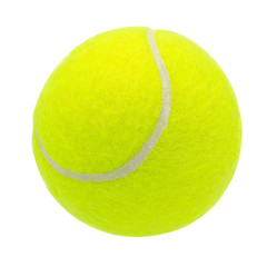 tennis ball isolated on white background with clipping path