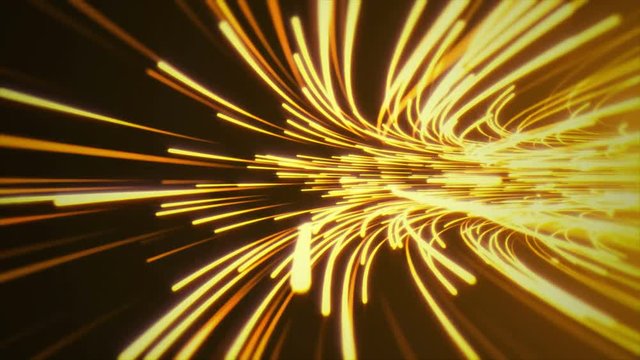 Gold Hyperspace Jump with Loop Rotation