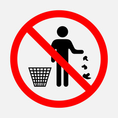 it is forbidden to throw garbage