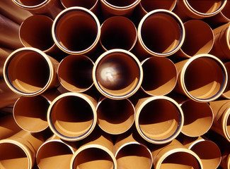 background of plastic pipes