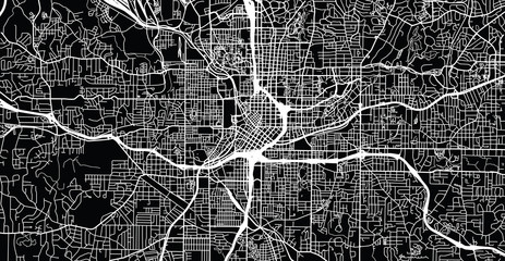 Urban vector city map of Atlanta, Georgia, United States of America