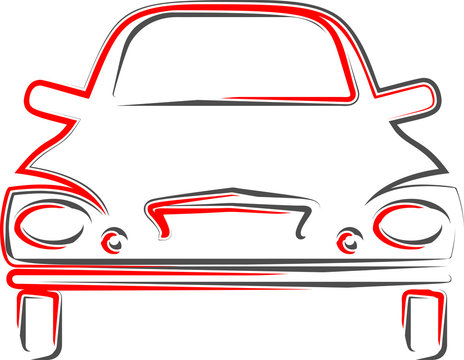 recommend clip art: Car Calligraphic Front View, Stylish Car Design