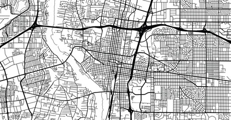 Fototapeta na wymiar Urban vector city map of Albuquerque, New Mexico, United States of America