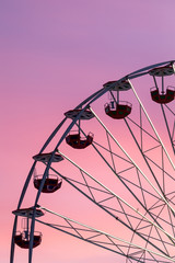 Ferris wheel at the sunset