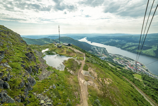 Cabin lift panorama - Swedish summer mountains