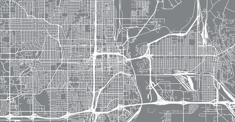 Urban vector city map of Omaha, Nebraska, United States of America - obrazy, fototapety, plakaty