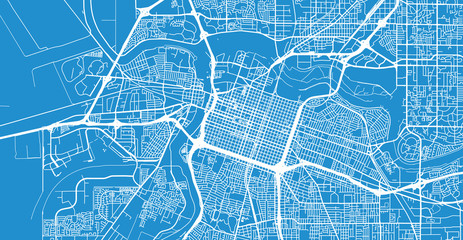 Urban vector city map of Sacramento, California, United States of America - obrazy, fototapety, plakaty