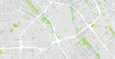 Urban vector city map of SanJose, California, United States of America