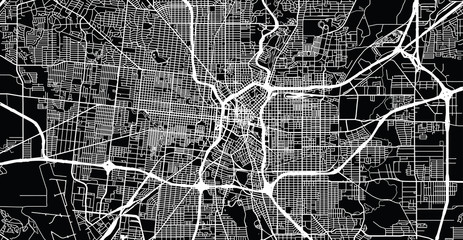 Urban vector city map of San Antonio, Texas, United States of America