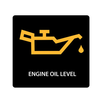 Warning Dashboard Car Icon, Engine Oil Level