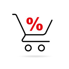 Vector shopping cart for discount