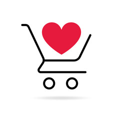 Shopping cart Valentine's Day