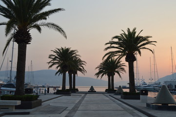 Fototapeta na wymiar Port in Tivat