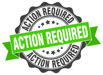 Obraz premium action required stamp. sign. seal
