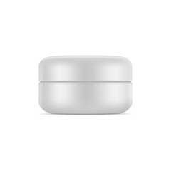 Cosmetic jar mockup isolated on white background. Vector illustration