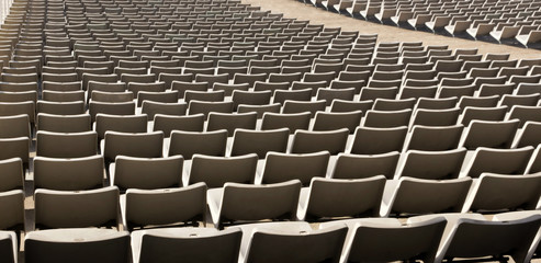 Row seats in football stadium
