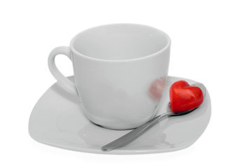 red hearts on coffee cup