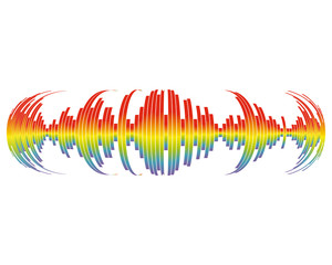 Vector equalizer element. Pulse music player sing