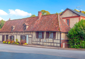 Vanes houses in the French Brittany on a sunny day