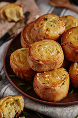 nourishing rolls with potatoes and greens