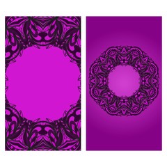 Colorful Henna Mandala Design, for FestiveFlyer Background. Vector illustration.