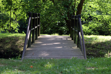 Un puente en el jardín