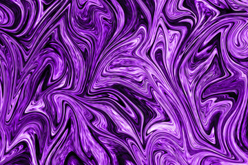 Liquid Abstract Pattern With Proton Purple Graphics Color Art Form. Digital Background With Proton Purple Abstract Liquid Flow.