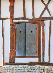 Old stone facades with windows