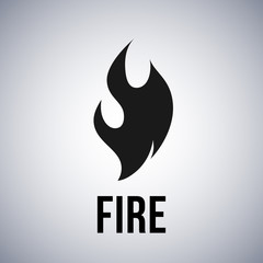 Fire flame logo vector icon