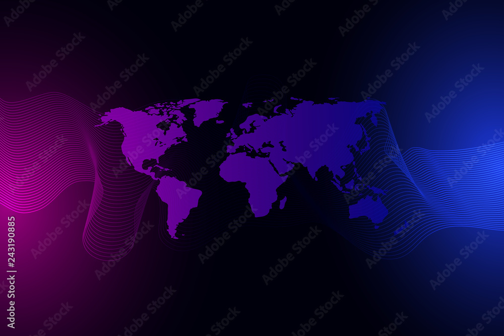 Poster technology concept. future cyber technology web services for business and internet project. geometri
