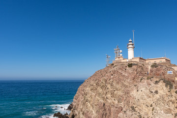 Fototapeta na wymiar view of the lighthouse of Cabo de Gata
