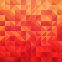 Abstract geometric vector background in red color with triangle tile pattern - Illustration of Modern design element.