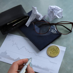 Bitcoin gold coin. Cryptocurrency concept