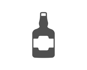 Whiskey bottle icon. Scotch alcohol sign. Quality design element. Classic style icon. Vector