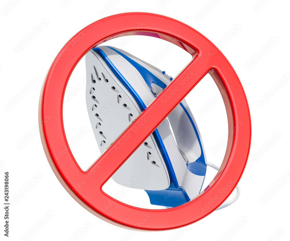 Poster do not iron sign. 3d rendering