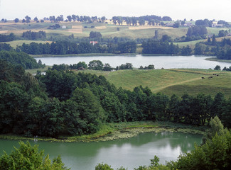 view from Castle Mountain, Szurpily lake, Suwalski landscape park, Poland
