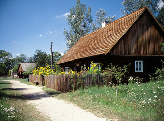 open air museum of the village of Opole, Poland