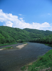San river under Otryt, Bieszczady, Poland