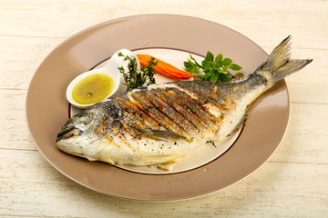 Grilled dorado fish