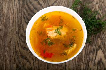 Salmon soup