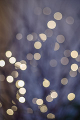 abstract uneven bokeh, garlands of different colors