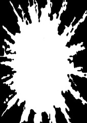 Obraz premium Abstract Decorative Black & White Edge. Type Text Inside, Use as Overlay or for Layer Mask