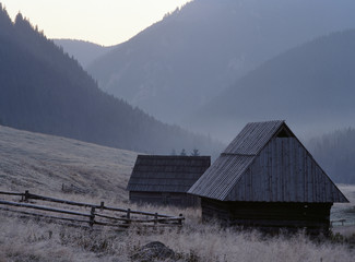 Shepherd's huts, Chocholowska Valley, Tatry mountains, Poland © Maciej