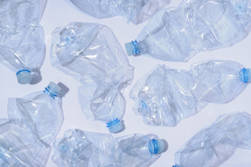 arrangement of plastic bottles